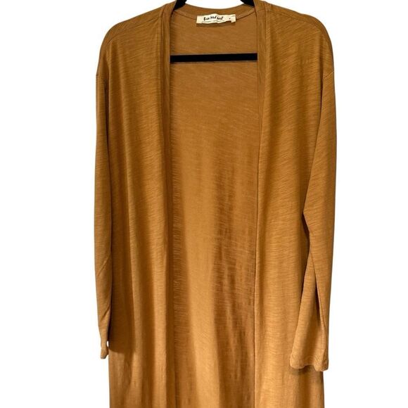 Three Bird Nest Long Set To Go Camel Tan Brown Cardigan Duster (Cardigan only) - Picture 4 of 9